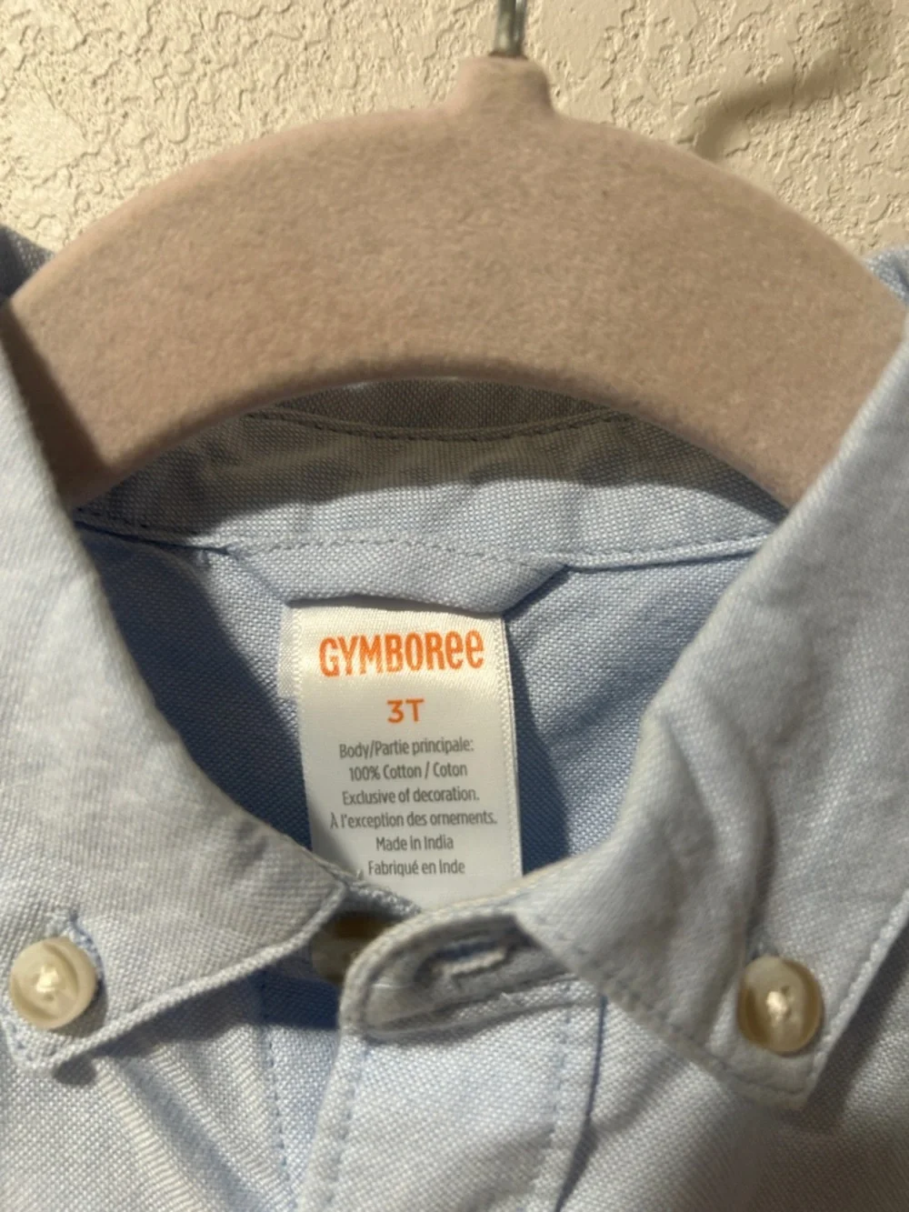 Gymboree  Boys Light Blue Oxford Shirt with Bunny Embroidery - Picture 4 of 6